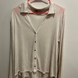 Free people beach collared top